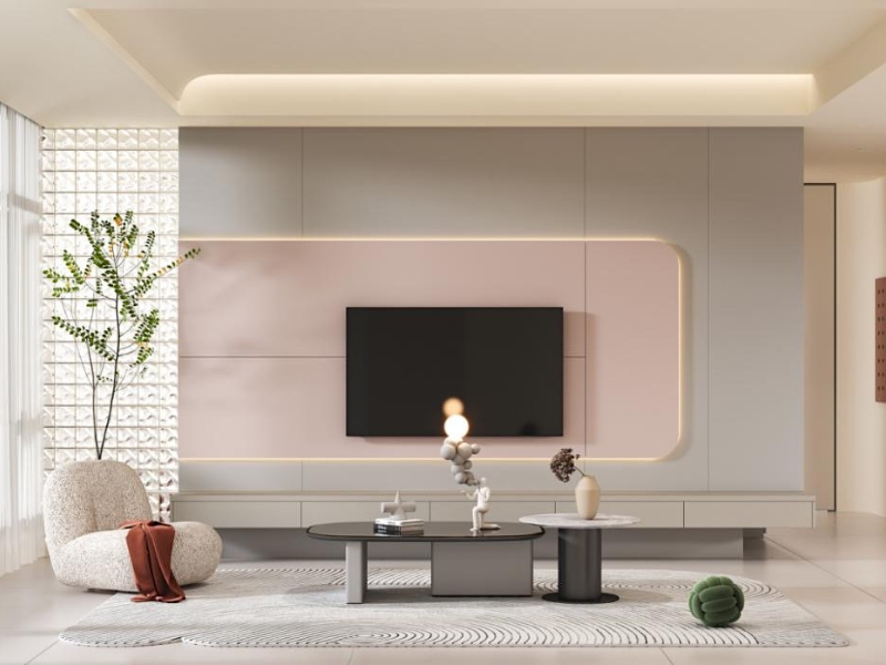 Nội thất căn hộ 2 phòng ngủ phối màu Morandi cao cấp